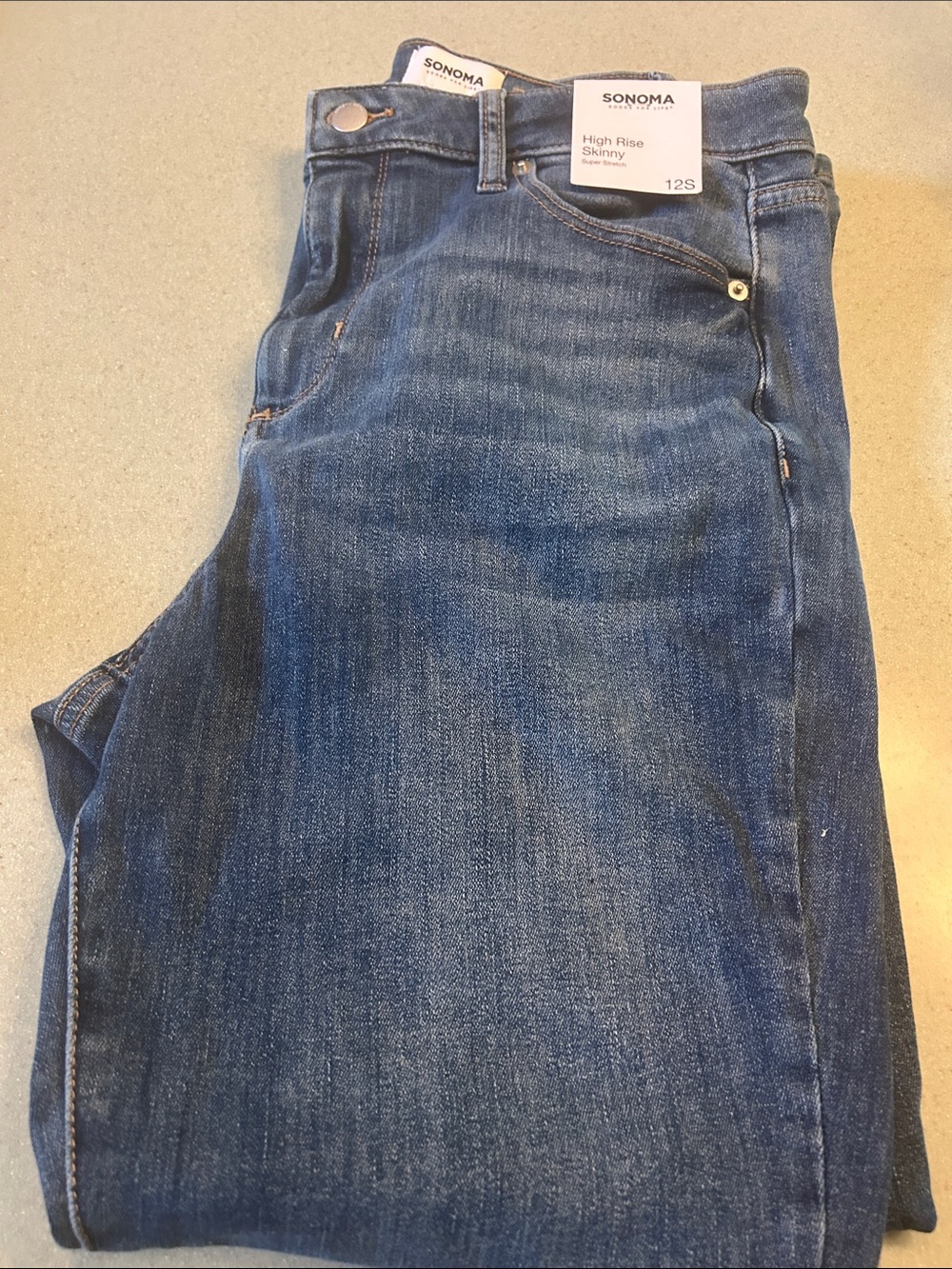Sonoma Women’s Skinny Jeans in Washed dark Blue Denim
